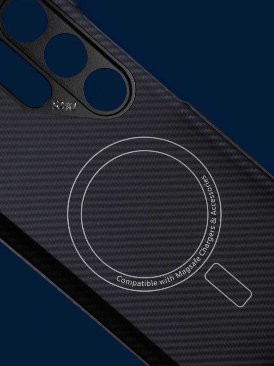 Карбоновый чехол Premium Slim Carbon для Samsung S24, Ultra, Plus