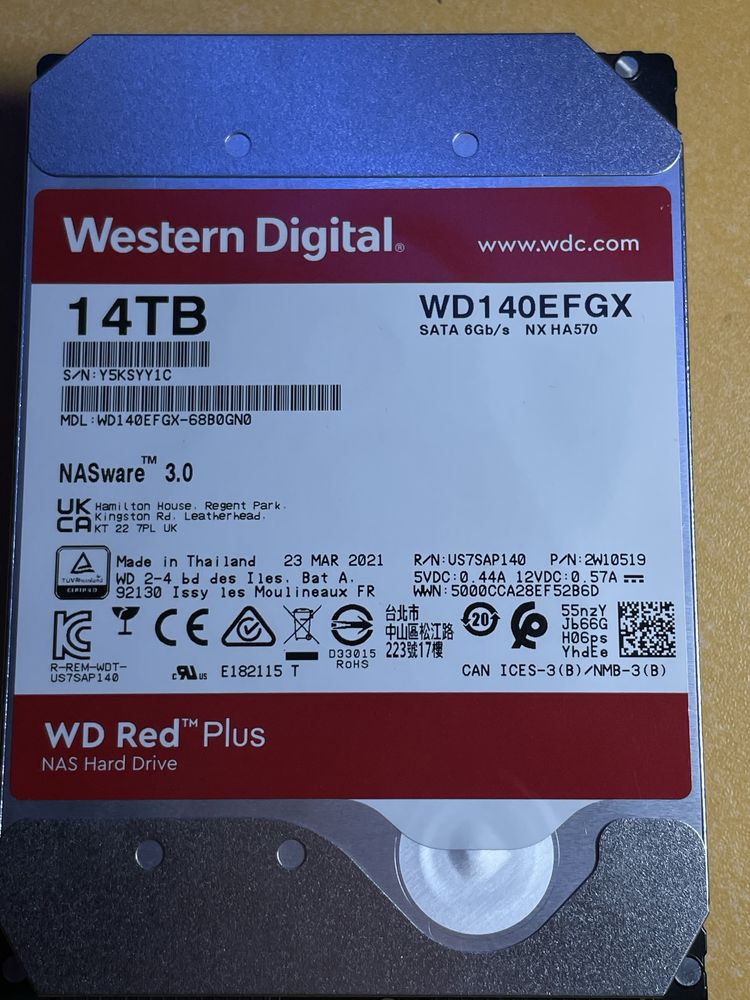 Жорсткий диск Western Digital Red Pro NAS 14TB