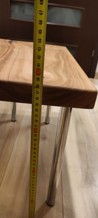 Stolik kawowy drewniany trześniowy olejowany blat