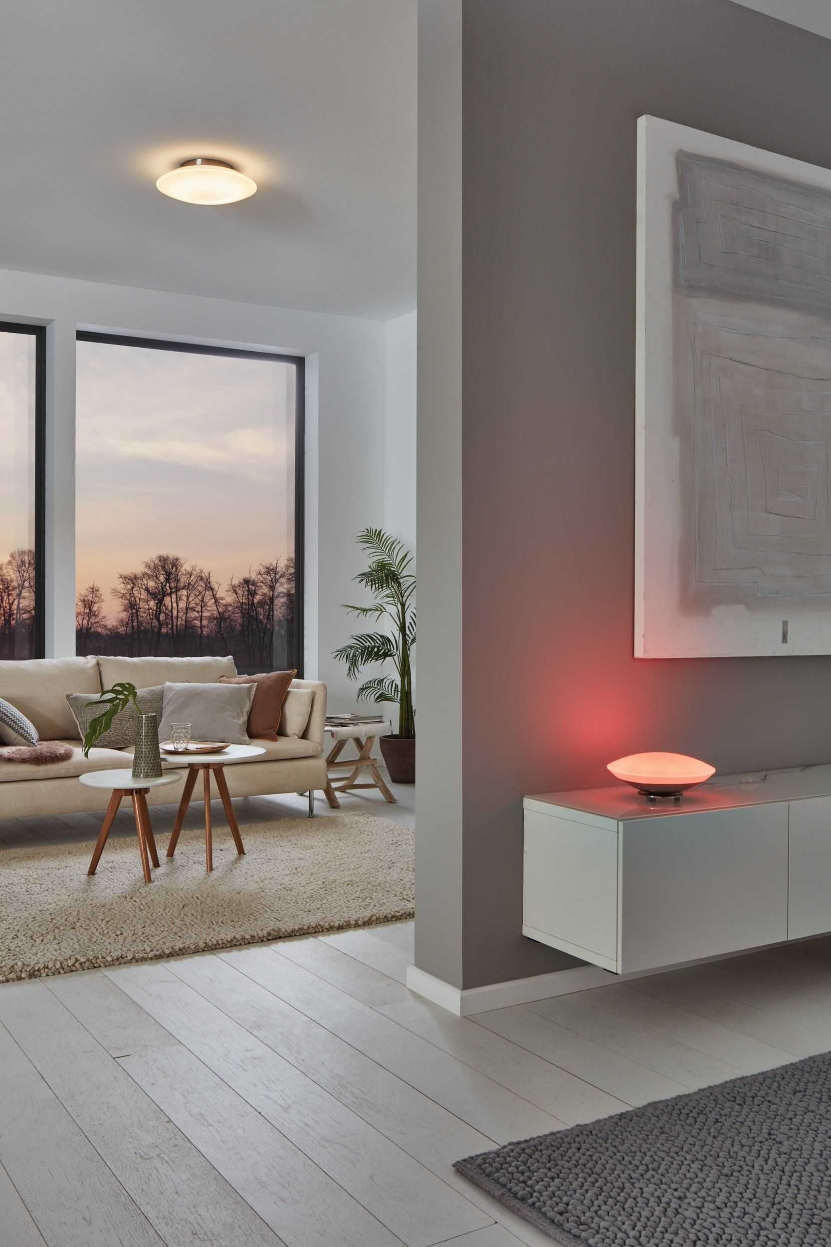 Lampa stołowa plafon LED smart home do sterowania uszkodzona