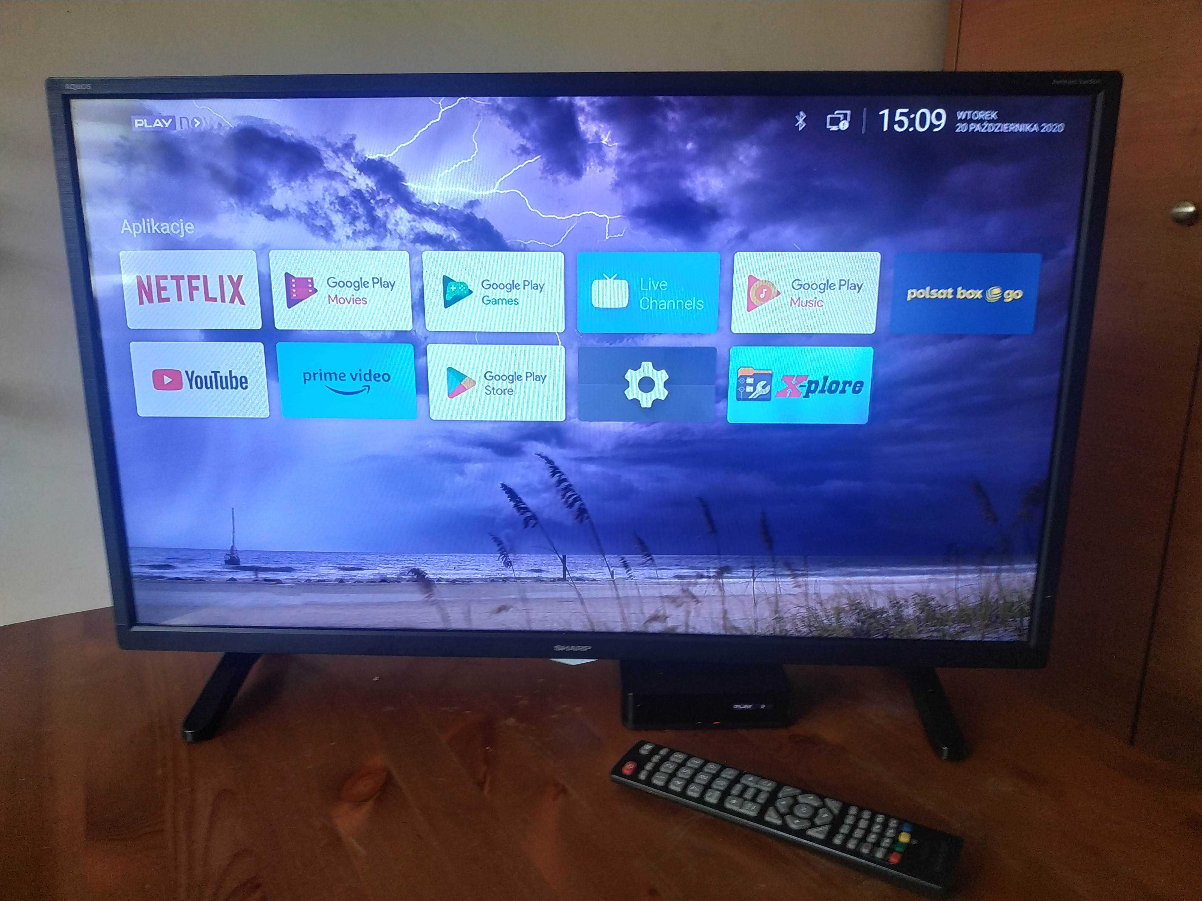 TV 32" Sharp + Smart TV dekoder Wifi Android Netflix YouTube Dvbt2