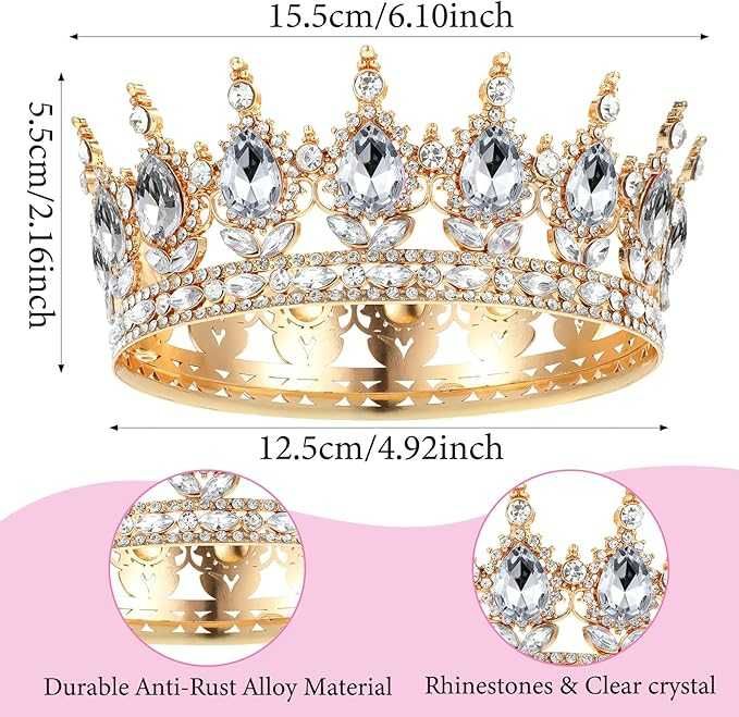 Diadem (tiara) do włosów złoty