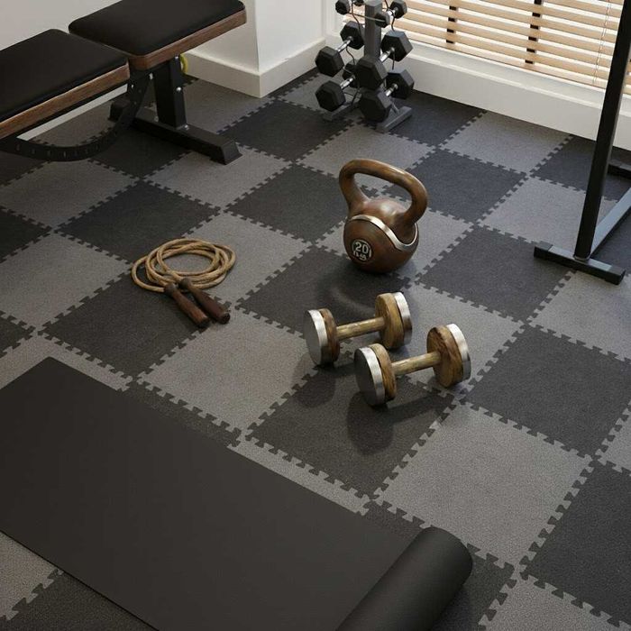 NOWA Mata Piankowa 1cm Puzzle do ćwiczeń fitness ochronna - 80 sztuk