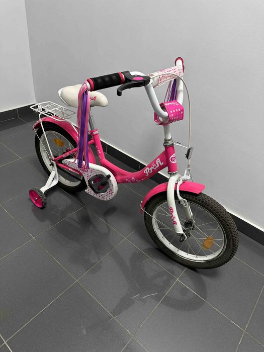 Детский двухколесный велосипед Profi Princess 16" розовый с корзинкой
