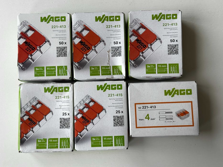 Клеми WAGO 221-413 та 221-415