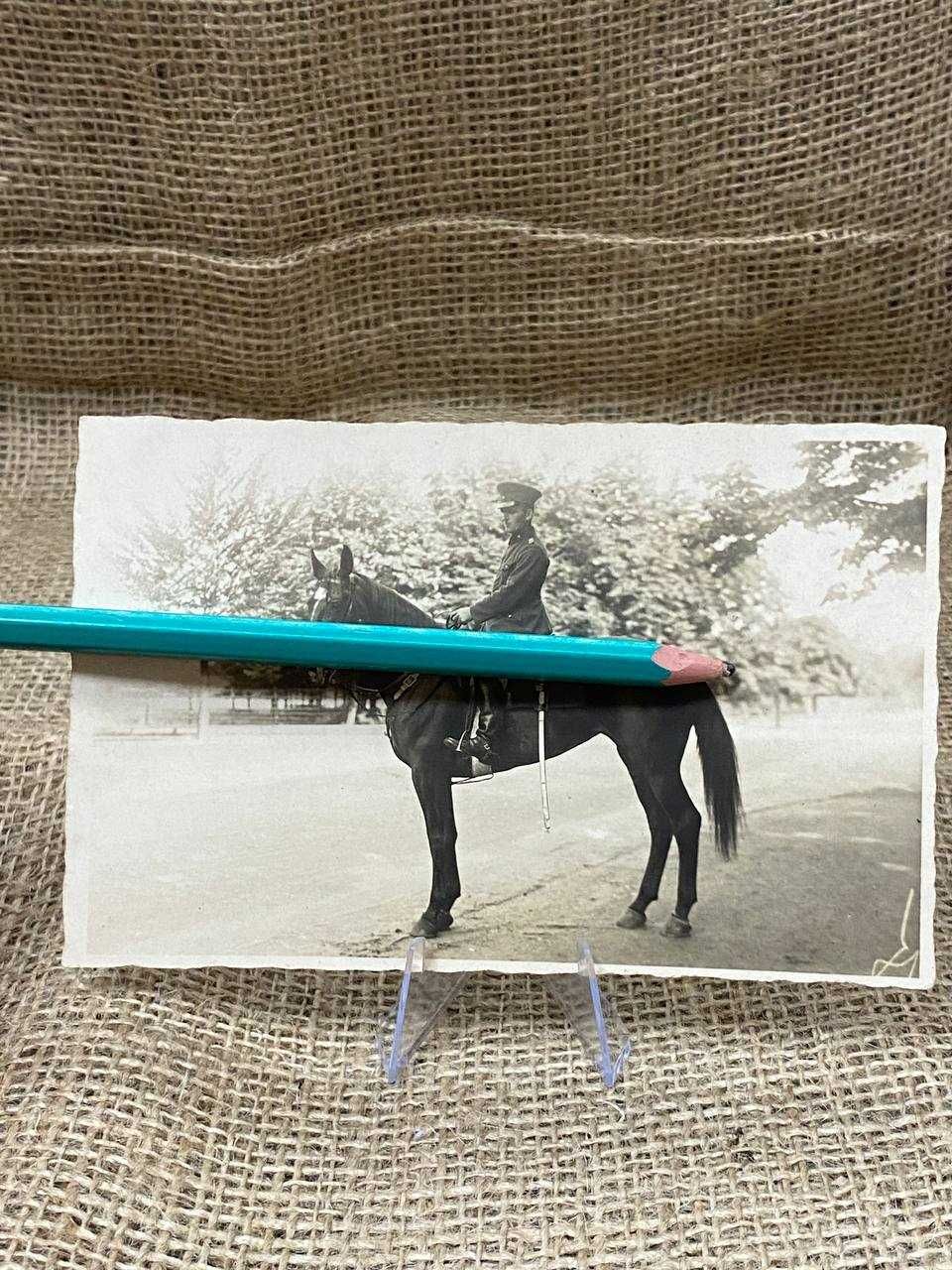 B280 pocztówka original wojsko Pruskie oficer szabla  koń ww1 LUX