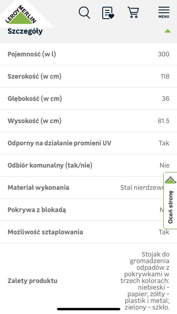 Potrójny stojak na worki na śmieci z kratką