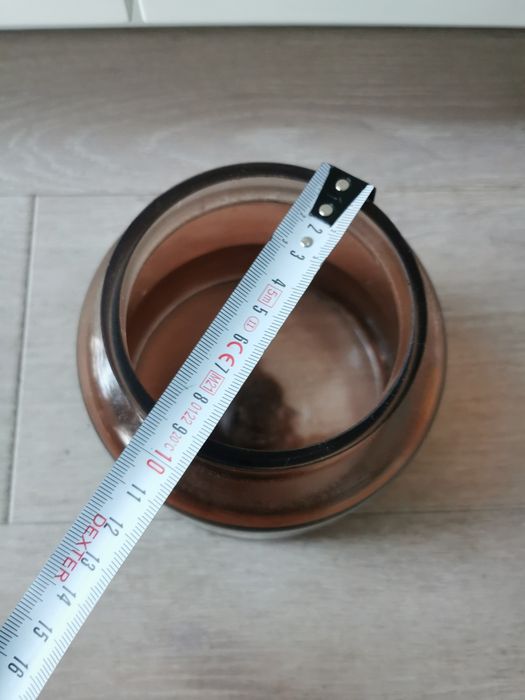 Wazon na kwiaty brązowe szkło Homla