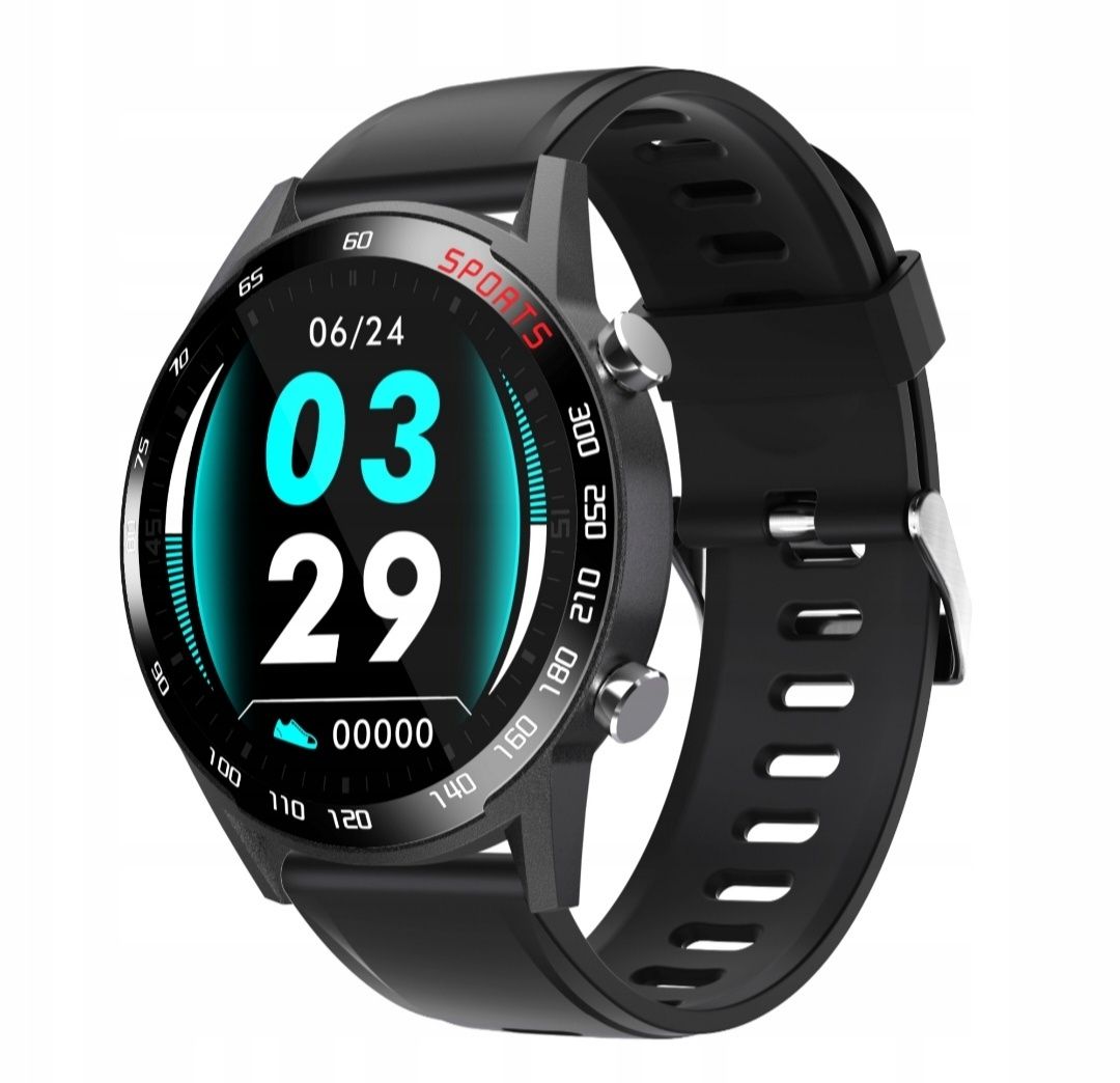 NOWY smartwatch Bemi Racer RC1 czarny zegarek IP67 tętno tlen