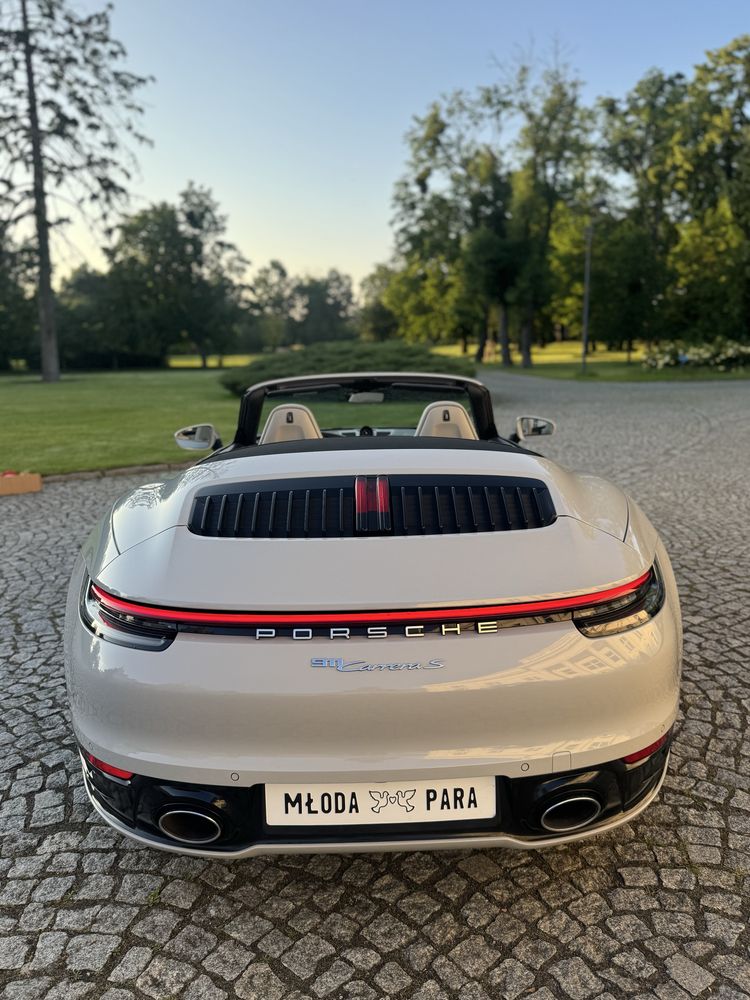 cala Polska Porsche 911 Carrera 992 Cabrio do Slubu auto na Wesele