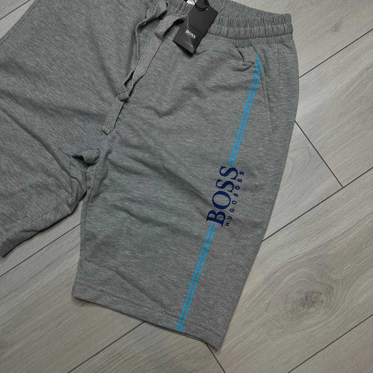 Сірі чоловічі трикотажні шорти Boss(розмір-XL)