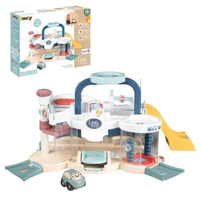 Ігровий набiр Smoby Little Перший гараж з машинкою, 56x29x32 см,18міс+