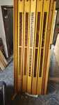 Drzwi harmonijkowe drewniane z przeszkleniami 75x195