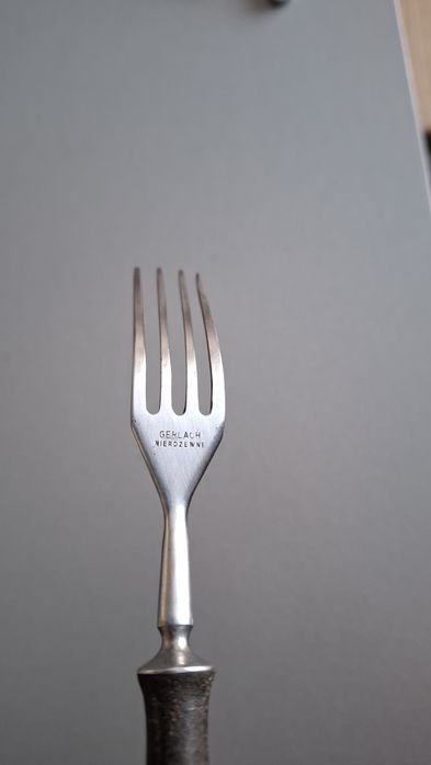 Sztućce z PRL bakelit