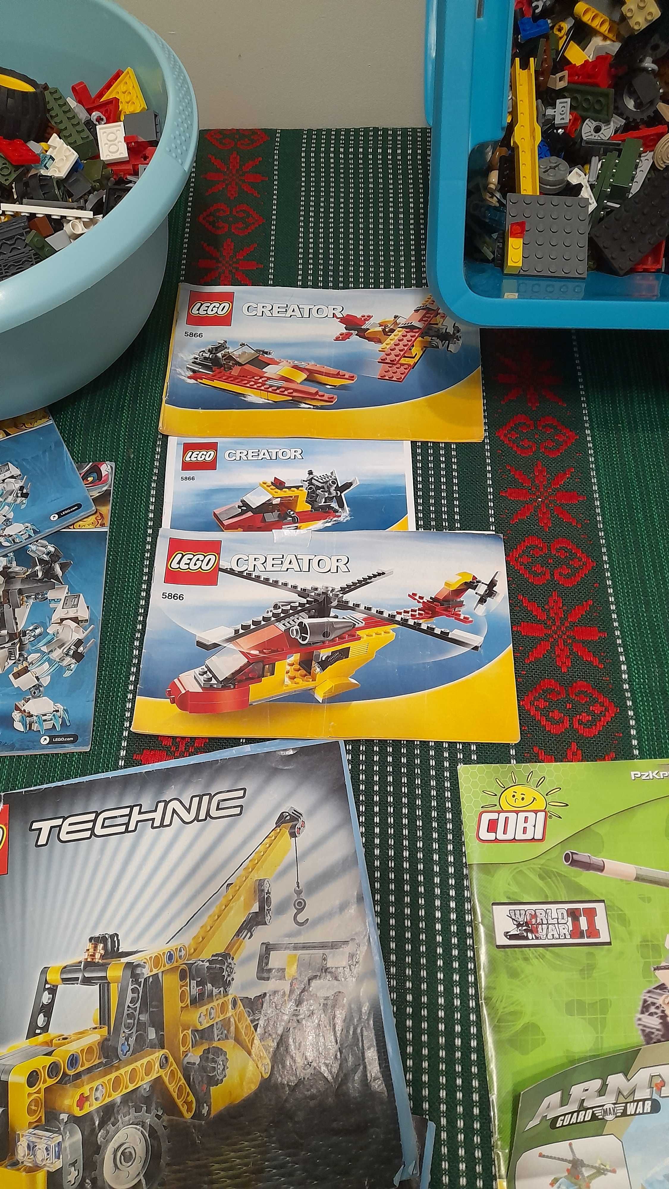 ok.5 kg Lego klocków w tym ruchome-20 zabawek, 11 zestawów, INSTRUKCJE