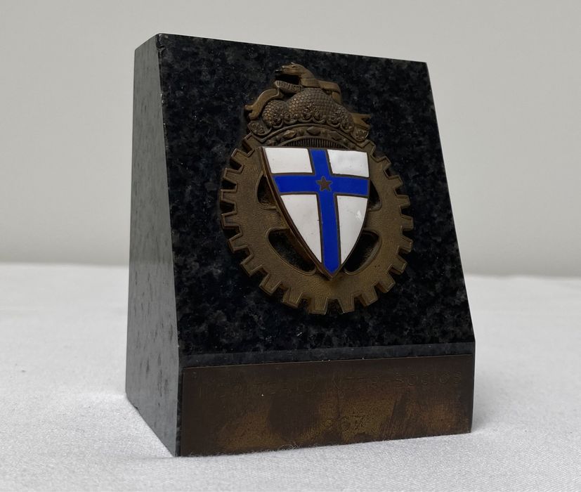 Placa troféu automobilia Inter-Sócios 1967 Sport Clube do Porto