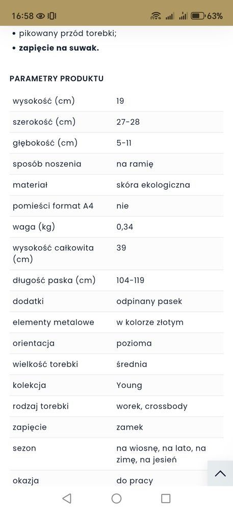 Torebka wittchen beżowa nowa