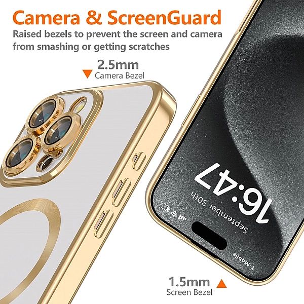 Etui Tech-Protect MagFlex MagSafe na iPhone 16 Pro Max - złote
