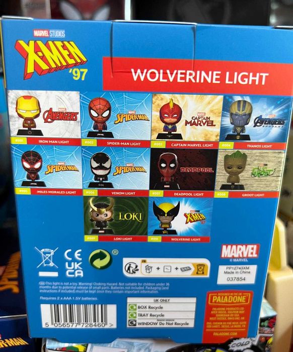 Lampka Gadżet MARVEL X-MEN WOLVERINE Icon Light '97 / 11CM Nowa Poznań