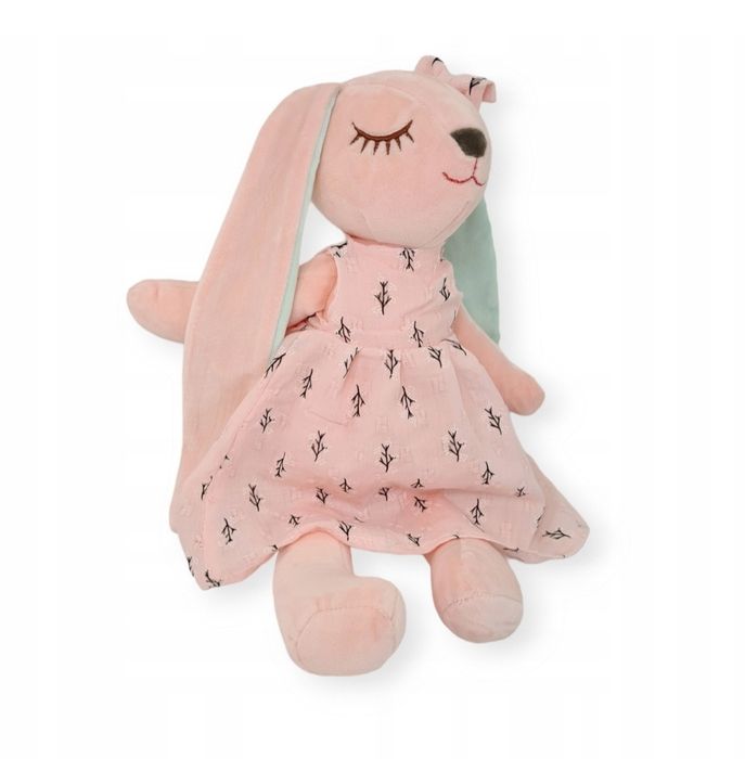 Przytulanka Maskotka Słodki Miękki Króliczek Różowy w Sukience NOWA
