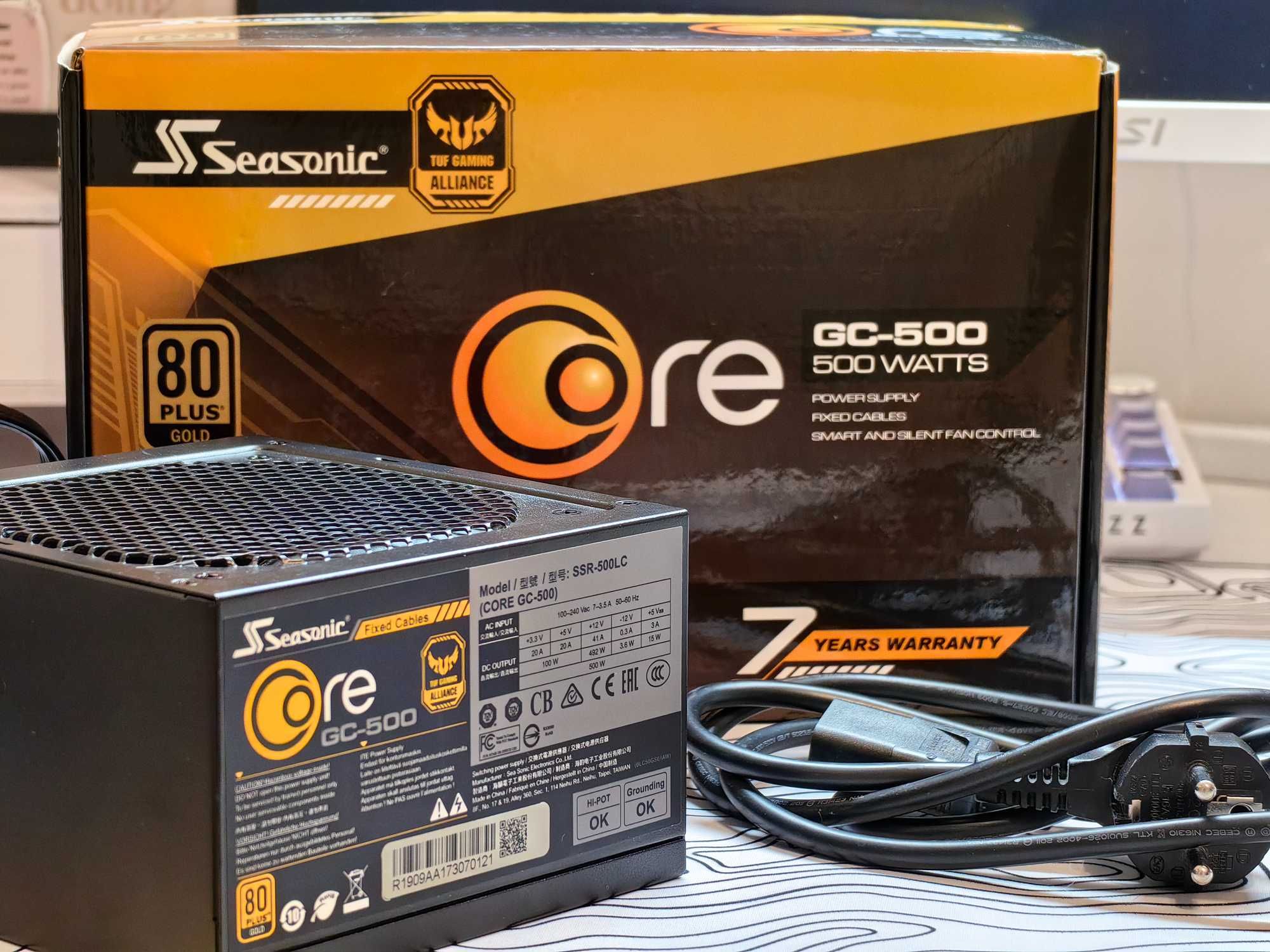 Zasilacz Seasonic Core GC-500 80 Plus Gold 500w na gwarancji