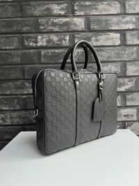 Чоловіча сумка- Louis Vuitton, для ноутбука, документів, шкіряна