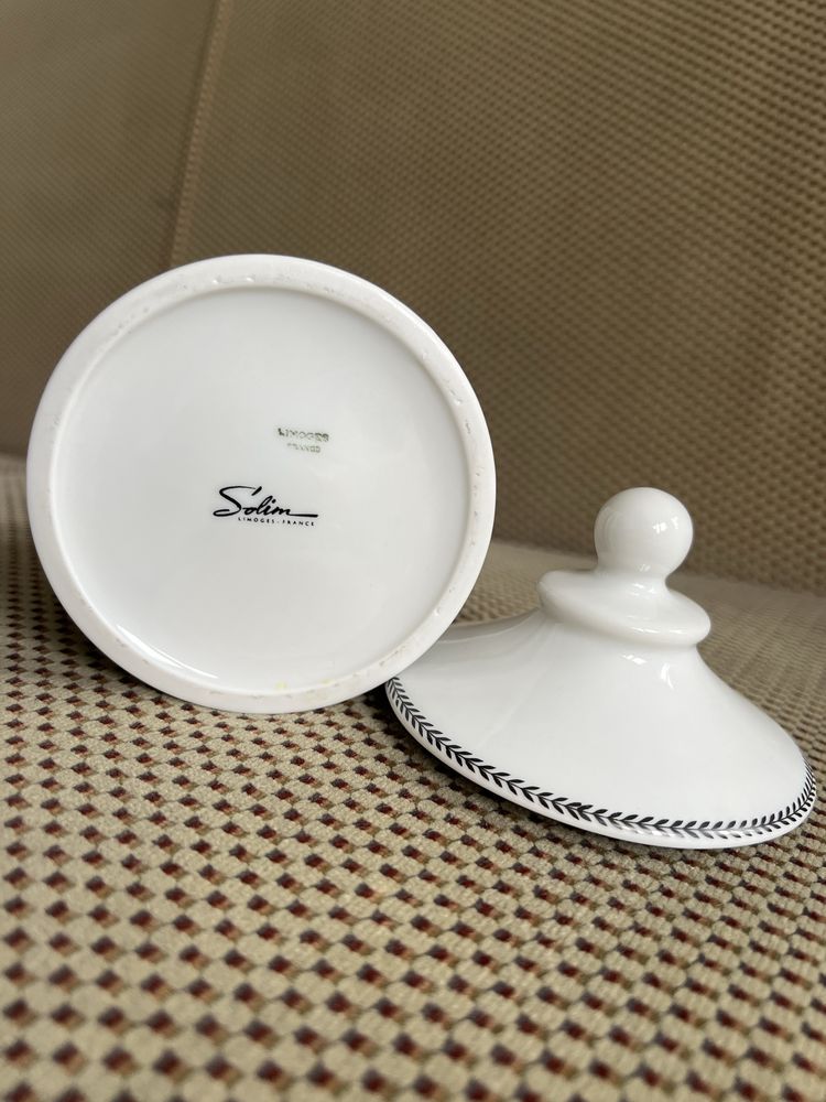 Pojemnik z manufaktury Solim Limoges France kolekcjonerski Napoleon