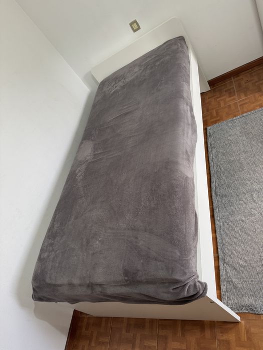 CAMA + COLCHÃO solteiro