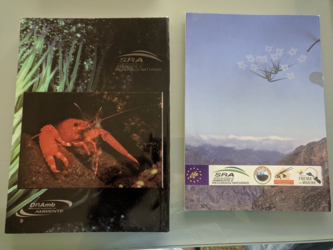 Dvds e livros sobre biodiversidade da madeira