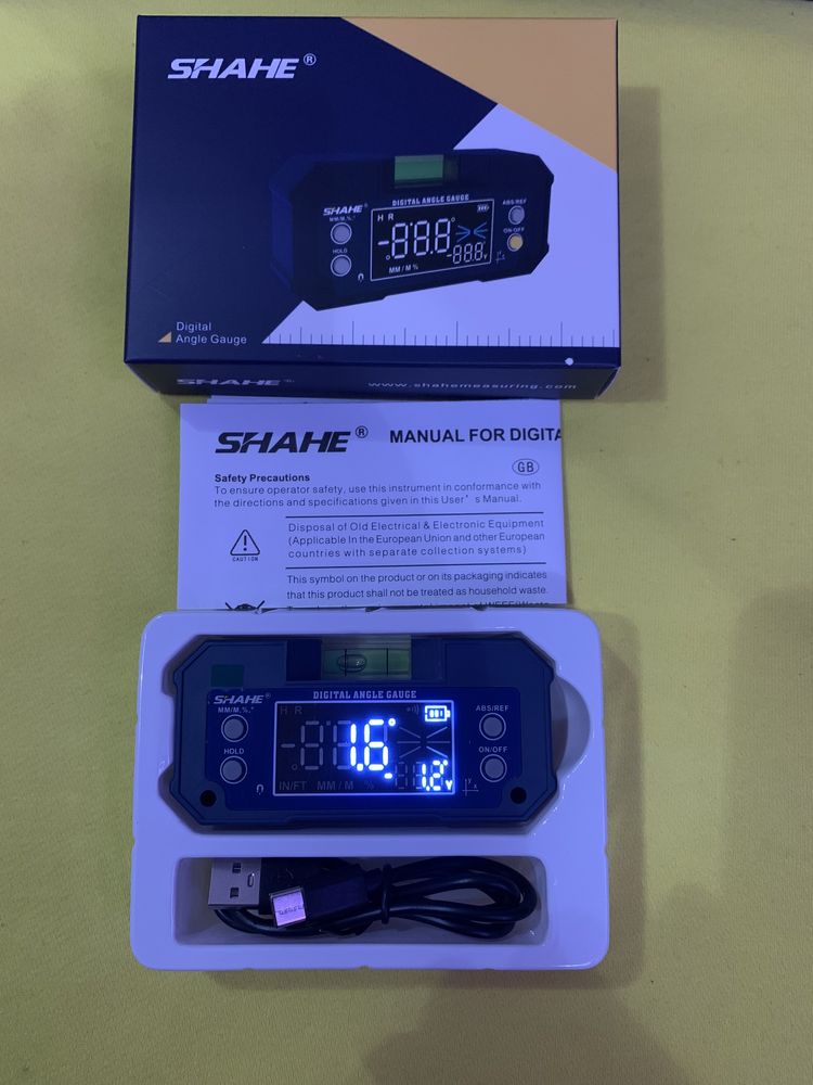 Кутомір SHAHE 5346 двохосний. Угломер инклинометр
