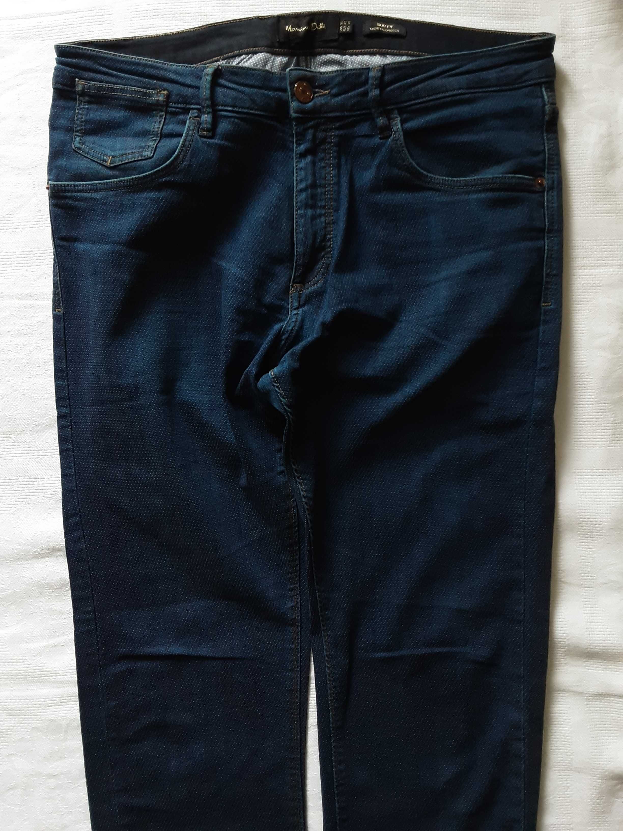 40 Massimo Dutti spodnie slim fit jeansy