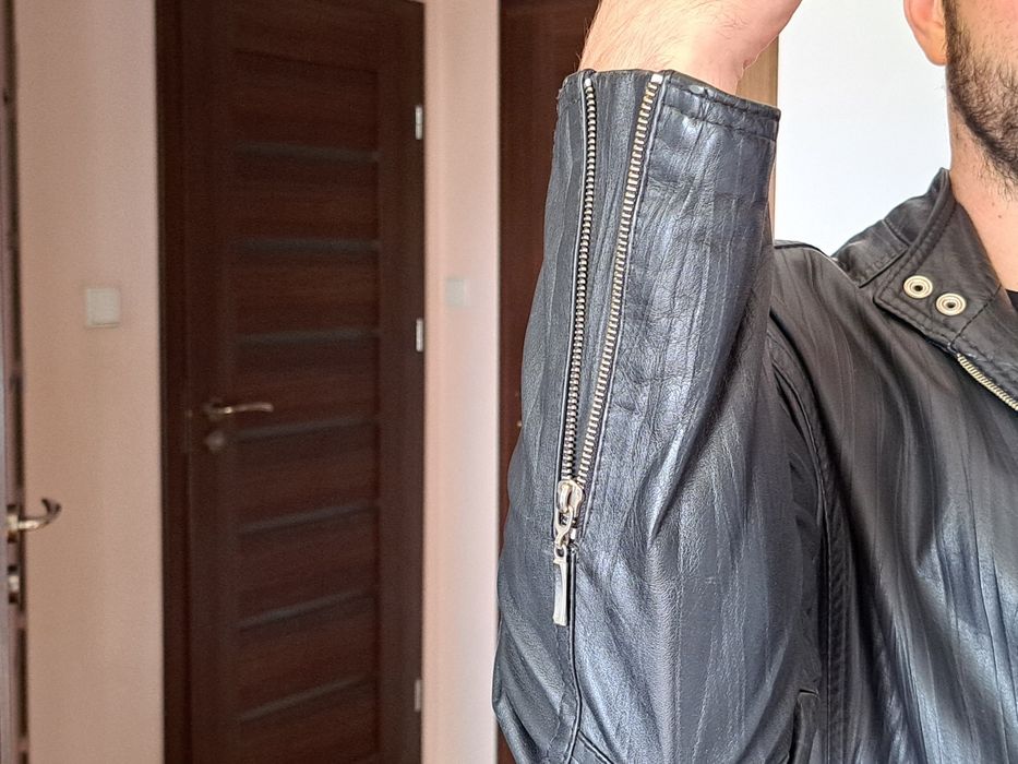 Męska kurtka skórzana L