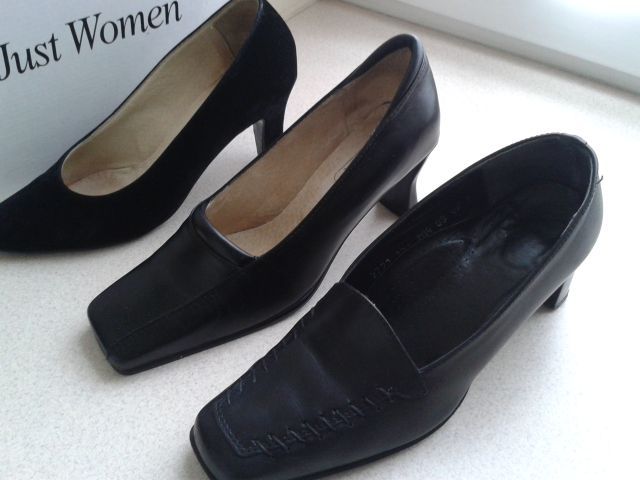 Pantofle czółenka 37 skórzane i zamszowe