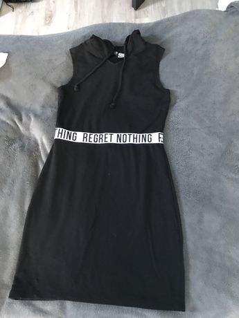 Sportowa czarna sukienka H&M r. 36