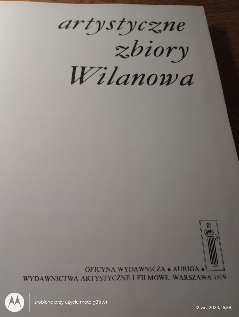 Artystyczne zbiory Wilanowa. Album. 1979rw.