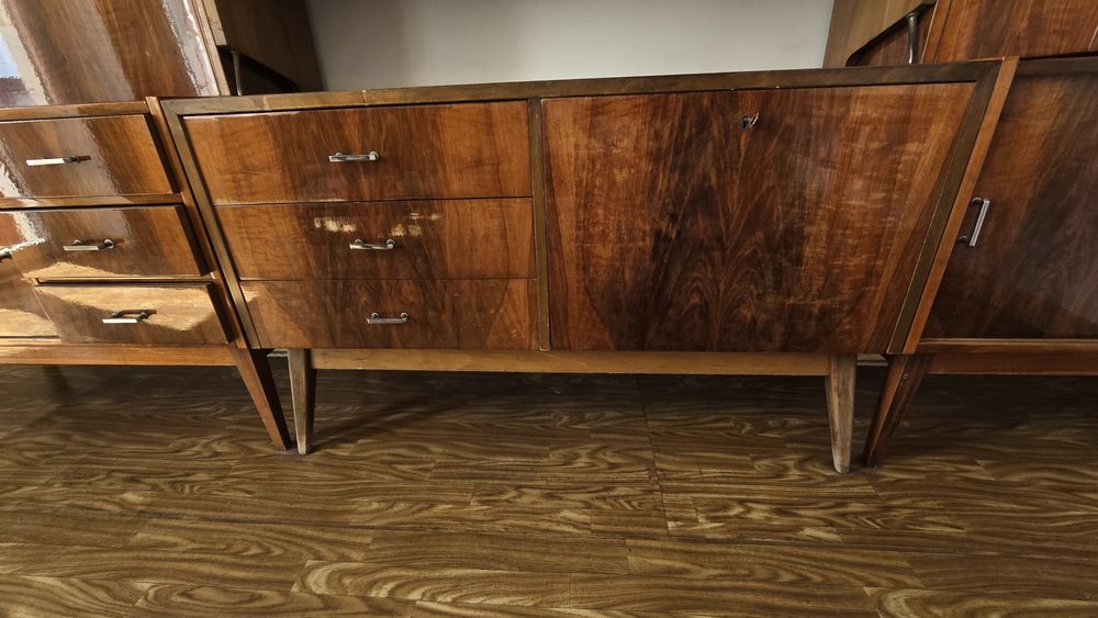 Meblościanka, komoda, barek, meble PRL z lat 70tych