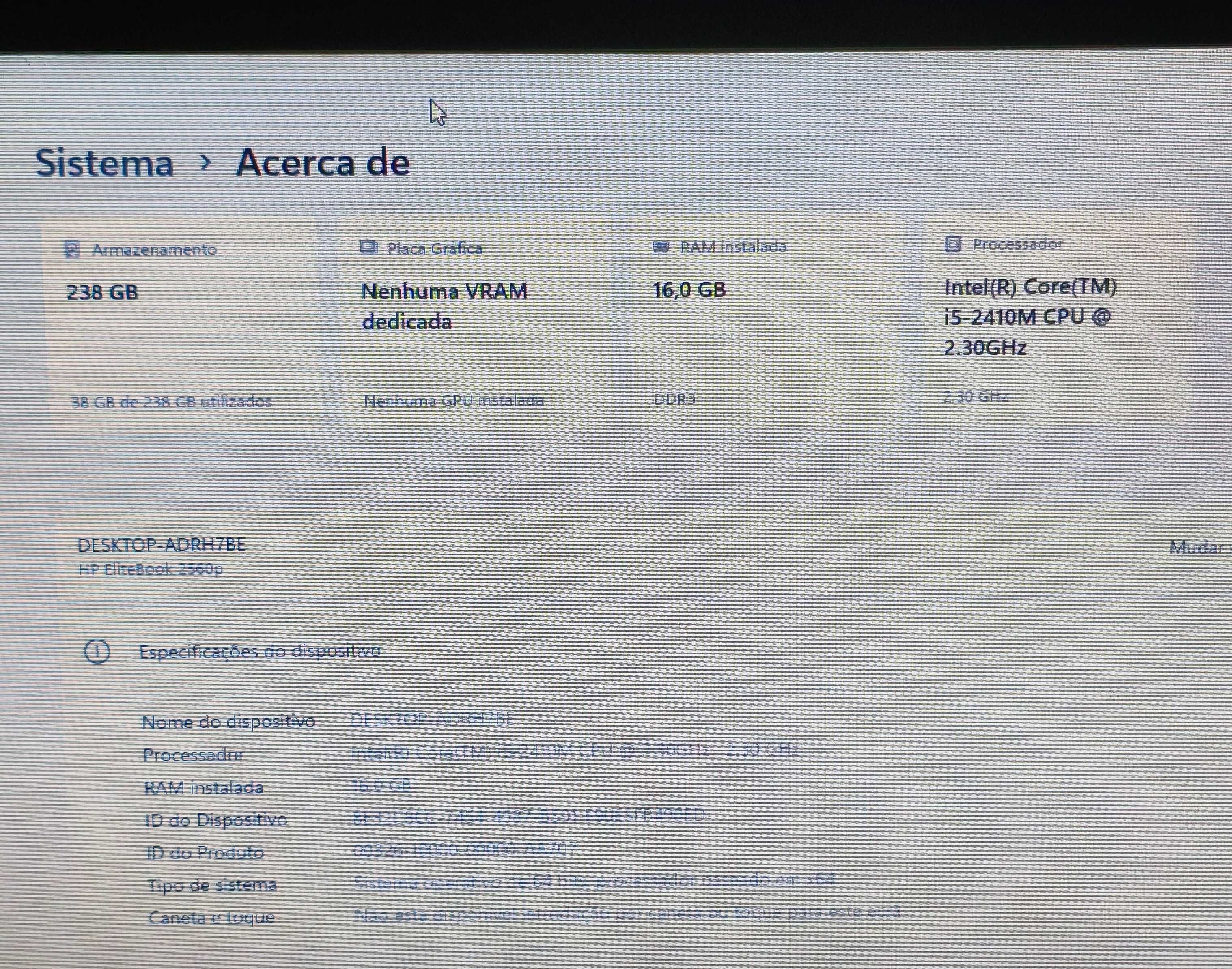 Portátil HP EliteBook | i5| 16GB RAM | SSD 240GB | W 11 | Compacto 12”