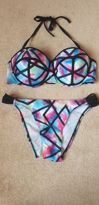 strój kąpielowy bikini basen plaża wakacje 36/38 S/M B/C 70/75/80