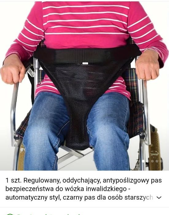 Pas stabilizujący i przytrzymujacy do wózka inwalidzkiego