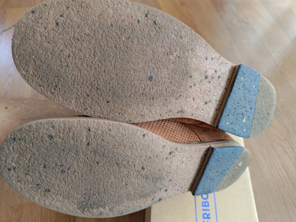 Buty wizytowe półbuty chłopięce skórzane zamszowe brązowe