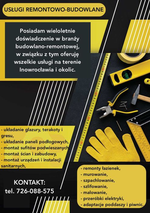 Usługi remontowo-budowlane