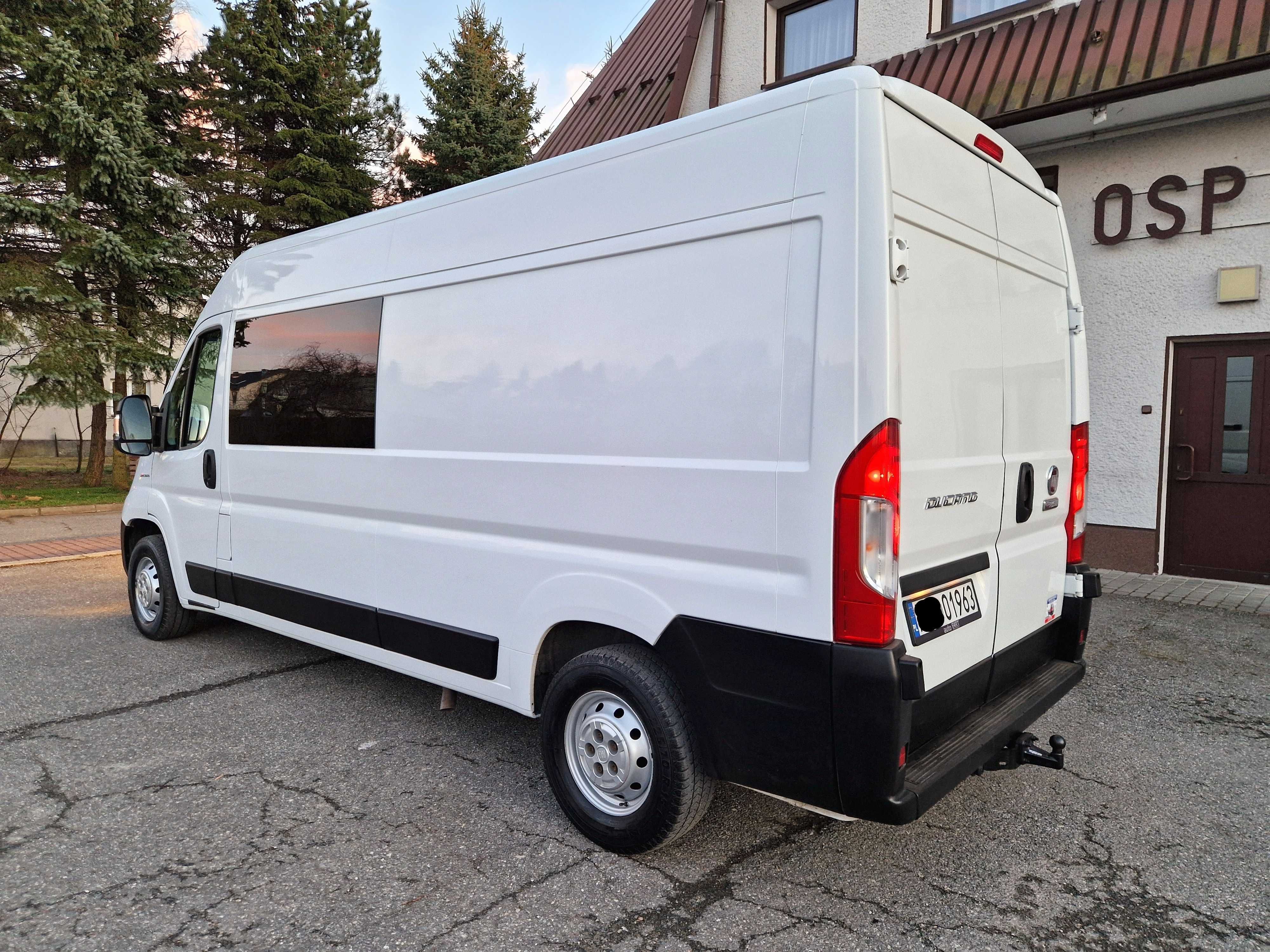 Fiat Ducato Furgon 6 Osób L3H2 Brygadówka Krajowy 1 Wł Hak F-Vat 23%