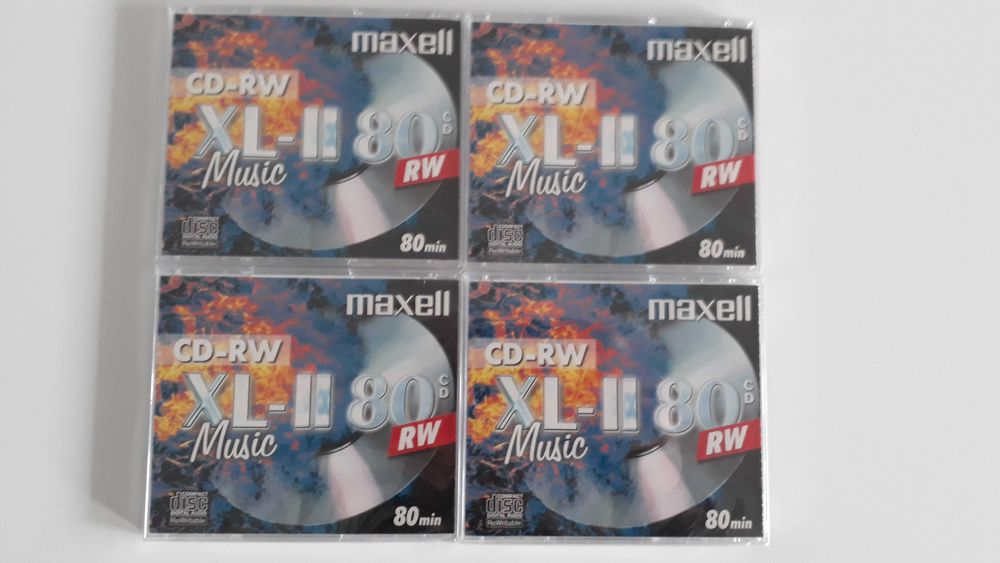 Płyty do wielokrotnego zapisu. Maxell CD-RW  XL2 80   Unikat 4xcd