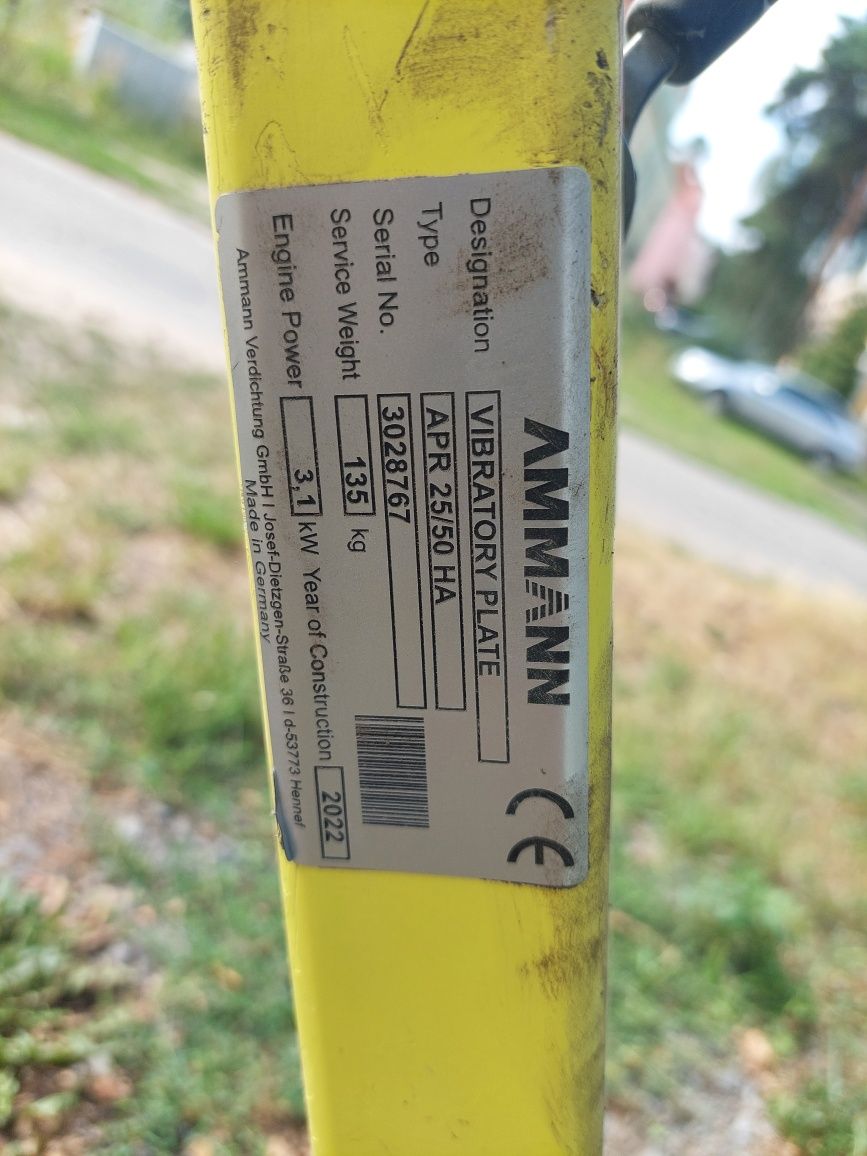 Płyta wibracyjna, zageszczarka, Ammann 25/50 Diesel Hatz 2022rok