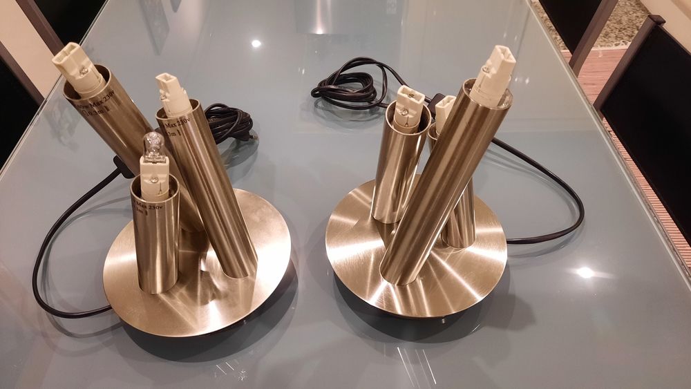 Candeeiros mesa cabeleireiro em aço inox