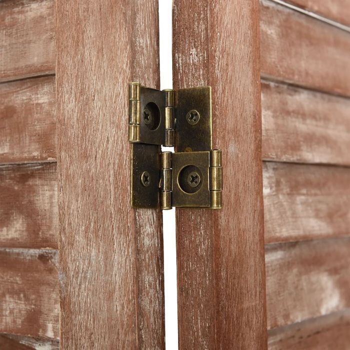 vidaXL Parawan pokojowy, 6-panelowy, brązowy, 210x165 cm, paulownia