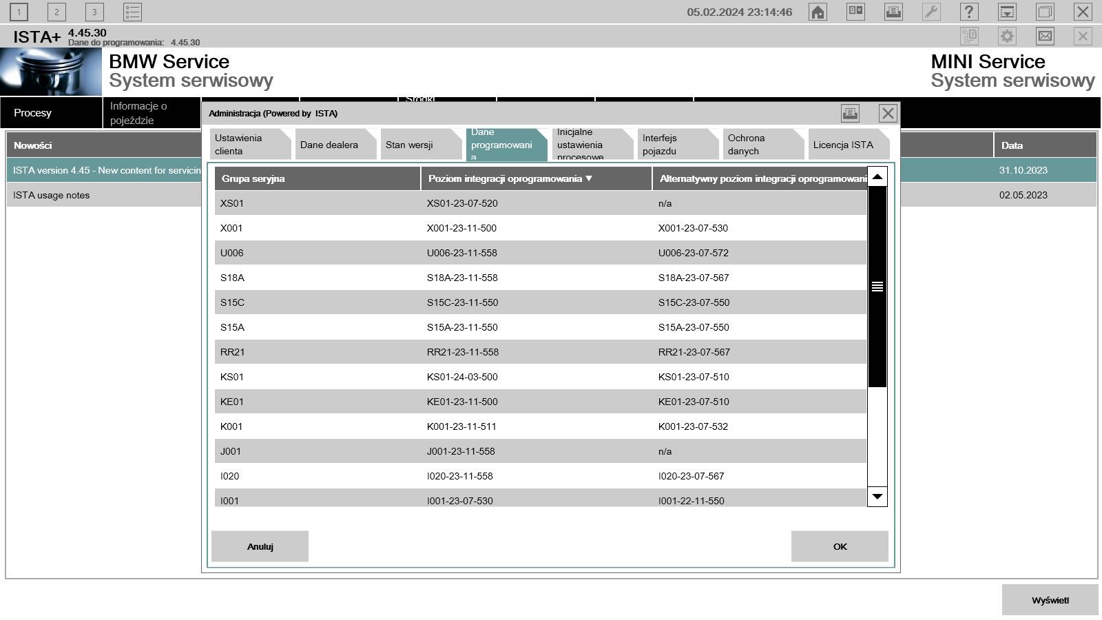 Bmw ISTA+ 4.45.30 PL  (BMW Rheingold lub ISTA-D) – LICENCJA DOZYWOTNIA
