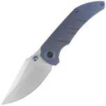 Nóż składany WE Knife Riff-Raff Blue Titanium, Hand Rubbed Satin CPM 2