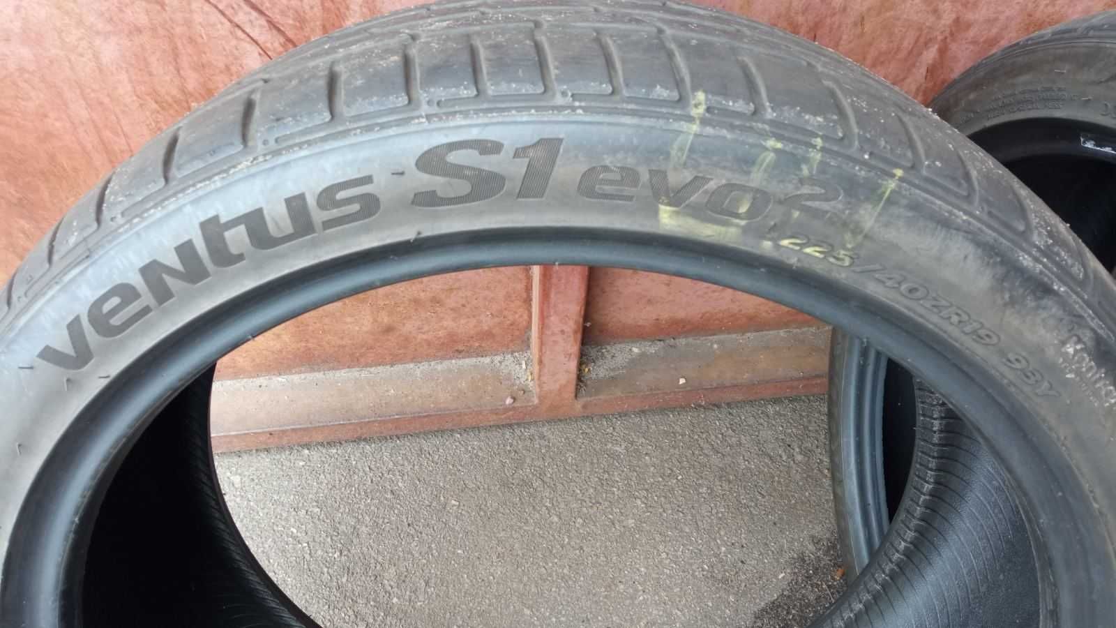 225/40 R19 HANKOOK VENTUS S1 EVO 2 K117 б/у 5мм. 93H - 2018 рік