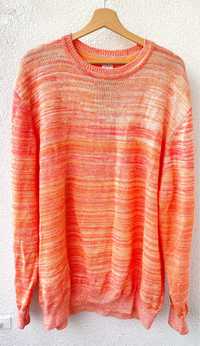 Sweter męski pomarańczowy melanż Babista rozmiar 62 XXL